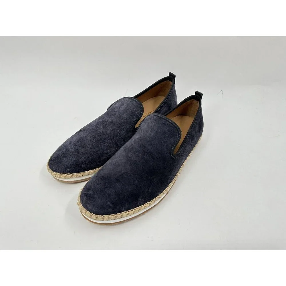 Peter Millar Navy Suede Slip-On Boat Shoes